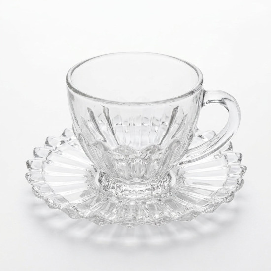 Tea Cup and Saucer Set - 6 Pcs